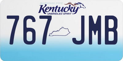 KY license plate 767JMB