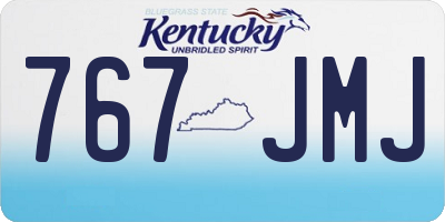 KY license plate 767JMJ
