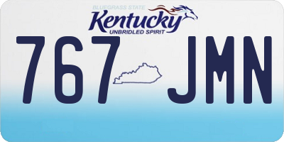 KY license plate 767JMN