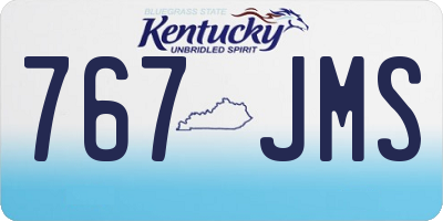 KY license plate 767JMS