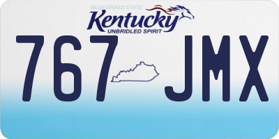 KY license plate 767JMX