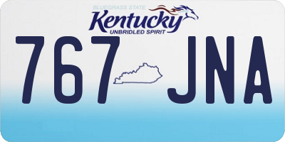 KY license plate 767JNA