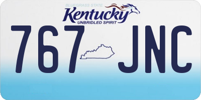 KY license plate 767JNC
