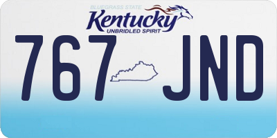 KY license plate 767JND