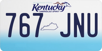 KY license plate 767JNU