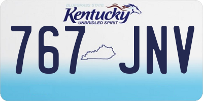 KY license plate 767JNV