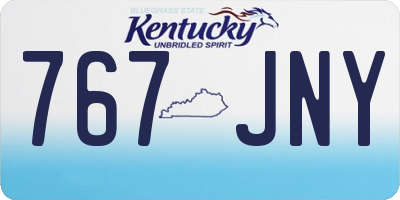 KY license plate 767JNY