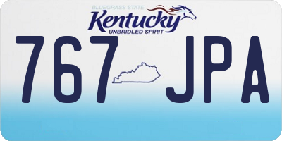 KY license plate 767JPA