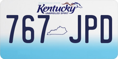 KY license plate 767JPD