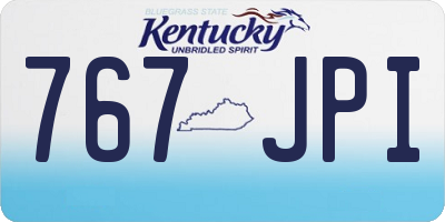 KY license plate 767JPI
