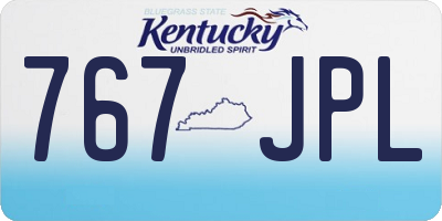 KY license plate 767JPL