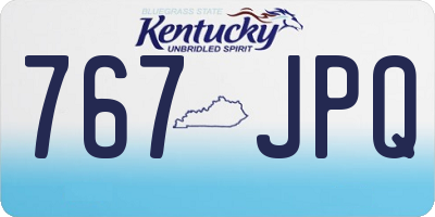 KY license plate 767JPQ