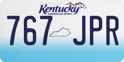 KY license plate 767JPR