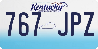 KY license plate 767JPZ
