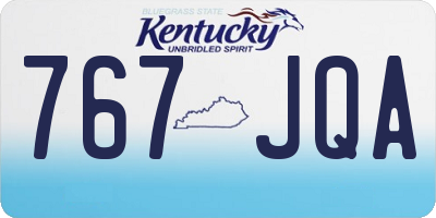 KY license plate 767JQA