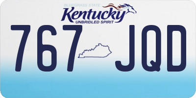 KY license plate 767JQD
