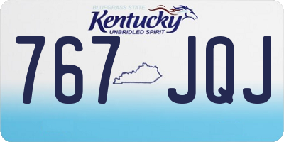 KY license plate 767JQJ