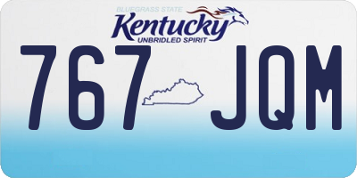 KY license plate 767JQM