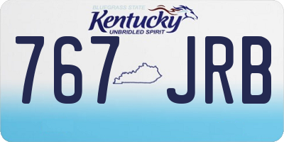 KY license plate 767JRB