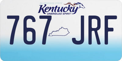 KY license plate 767JRF