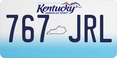 KY license plate 767JRL
