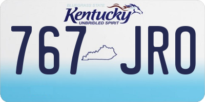 KY license plate 767JRO