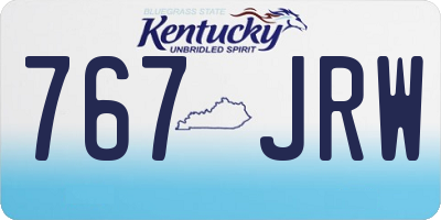 KY license plate 767JRW