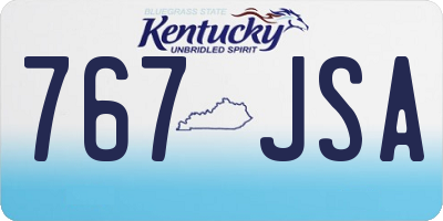 KY license plate 767JSA