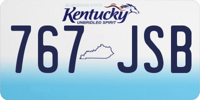 KY license plate 767JSB
