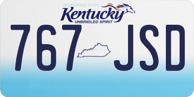 KY license plate 767JSD