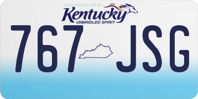 KY license plate 767JSG