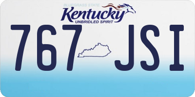 KY license plate 767JSI