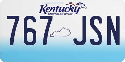 KY license plate 767JSN