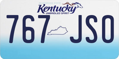 KY license plate 767JSO