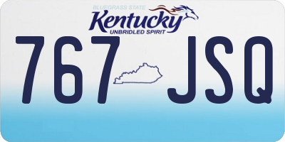 KY license plate 767JSQ