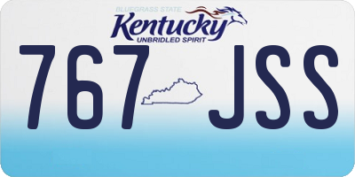 KY license plate 767JSS