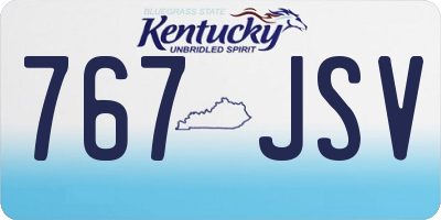 KY license plate 767JSV