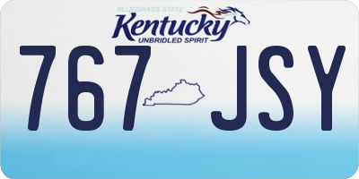 KY license plate 767JSY