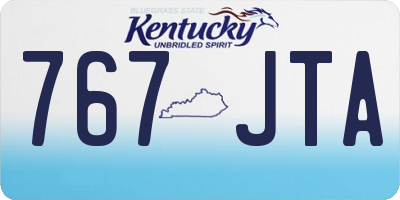 KY license plate 767JTA