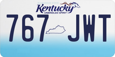 KY license plate 767JWT