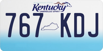 KY license plate 767KDJ