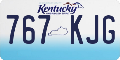KY license plate 767KJG