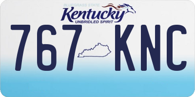 KY license plate 767KNC