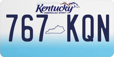 KY license plate 767KQN