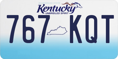 KY license plate 767KQT