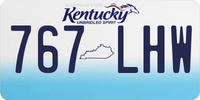 KY license plate 767LHW