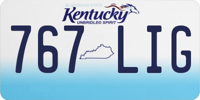 KY license plate 767LIG