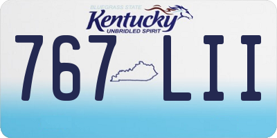 KY license plate 767LII