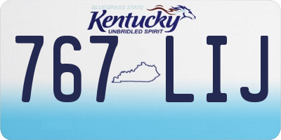 KY license plate 767LIJ