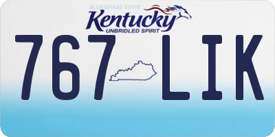KY license plate 767LIK